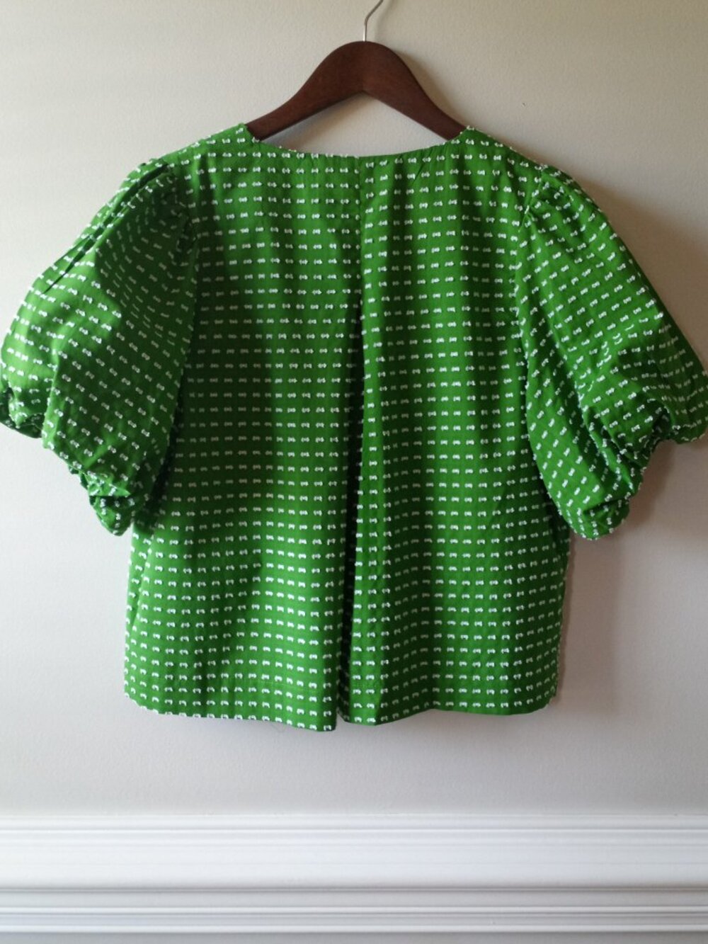 'Kate Spade' For Target Puff Sleeve Top Iconic Bow Size M NWT - Picture 8 of 13